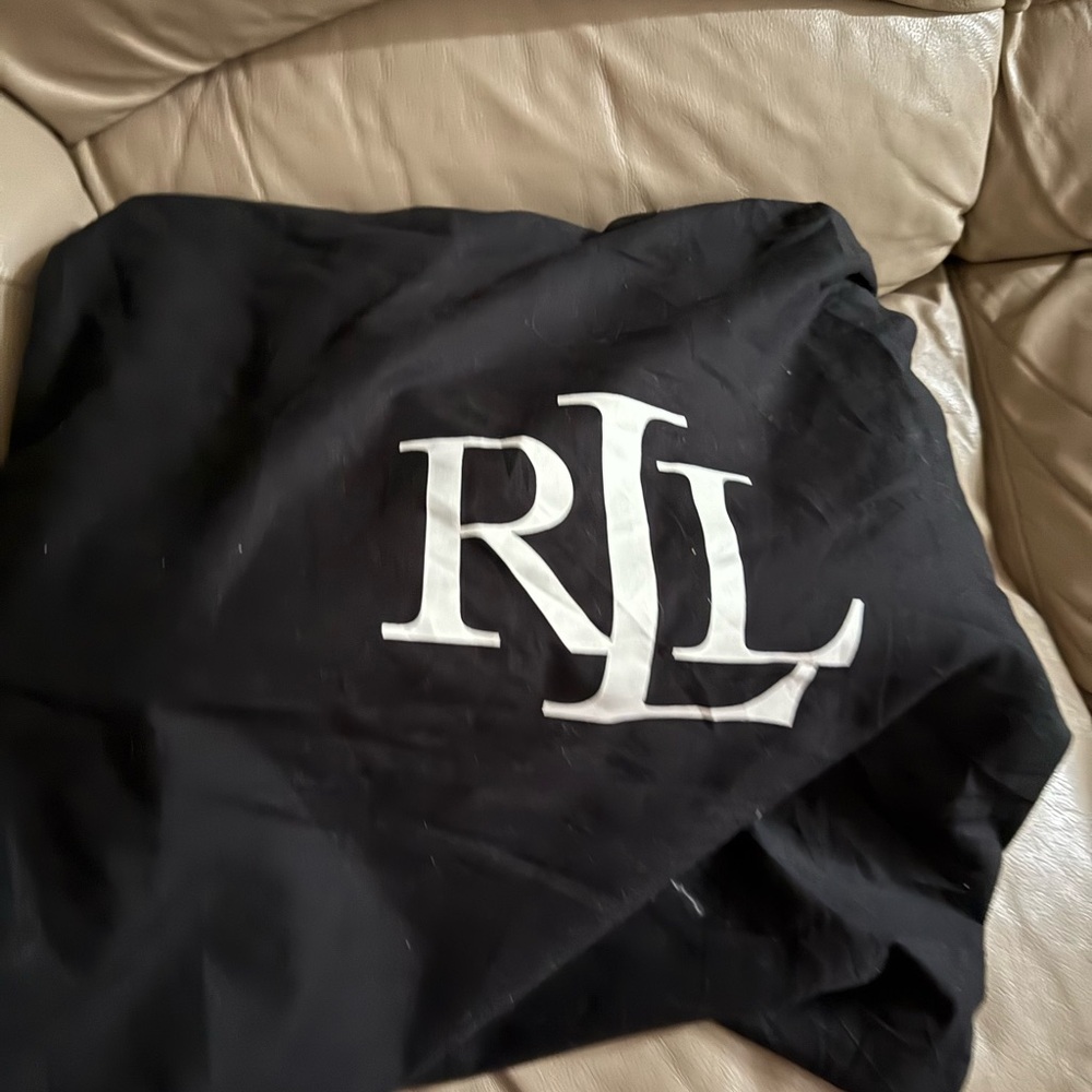 Ralph Lauren Double RL Black Shoulder Bag